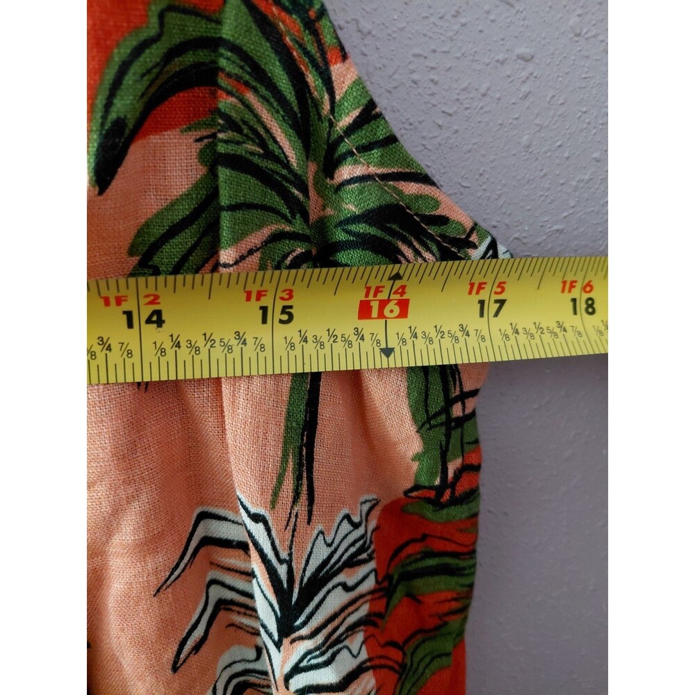NWT Nicole Miller 100% Linen Tropical Floral Shift Dress Size Small w/ Pockets - Picture 8 of 10
